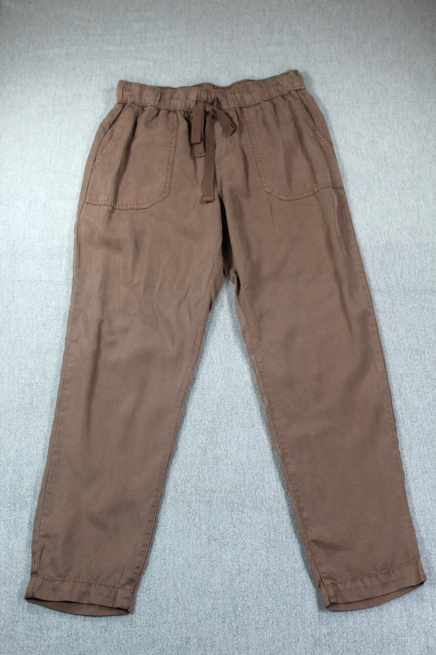Be Cool Pants Women’s M Brown 100% Tencel Drawstring Casual Lightweight Small